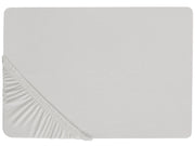 Lenzuolo con angoli cotone grigio chiaro 180 x 200 cm con bordi elastici modello classico a tinta unita camera da letto classica