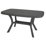 TAVOLO RATTAN OTELLO ELITE 136X82XH72CM ANTRACITE
