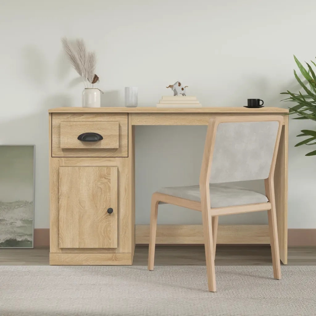Scrivania Cassetto Rovere Sonoma 115x50x75 cm Legno Multistrato