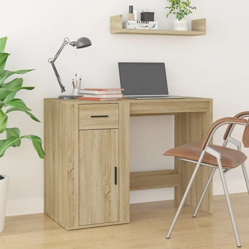 Scrivania Rovere Sonoma 100x49x75 cm in Legno Multistrato 816787
