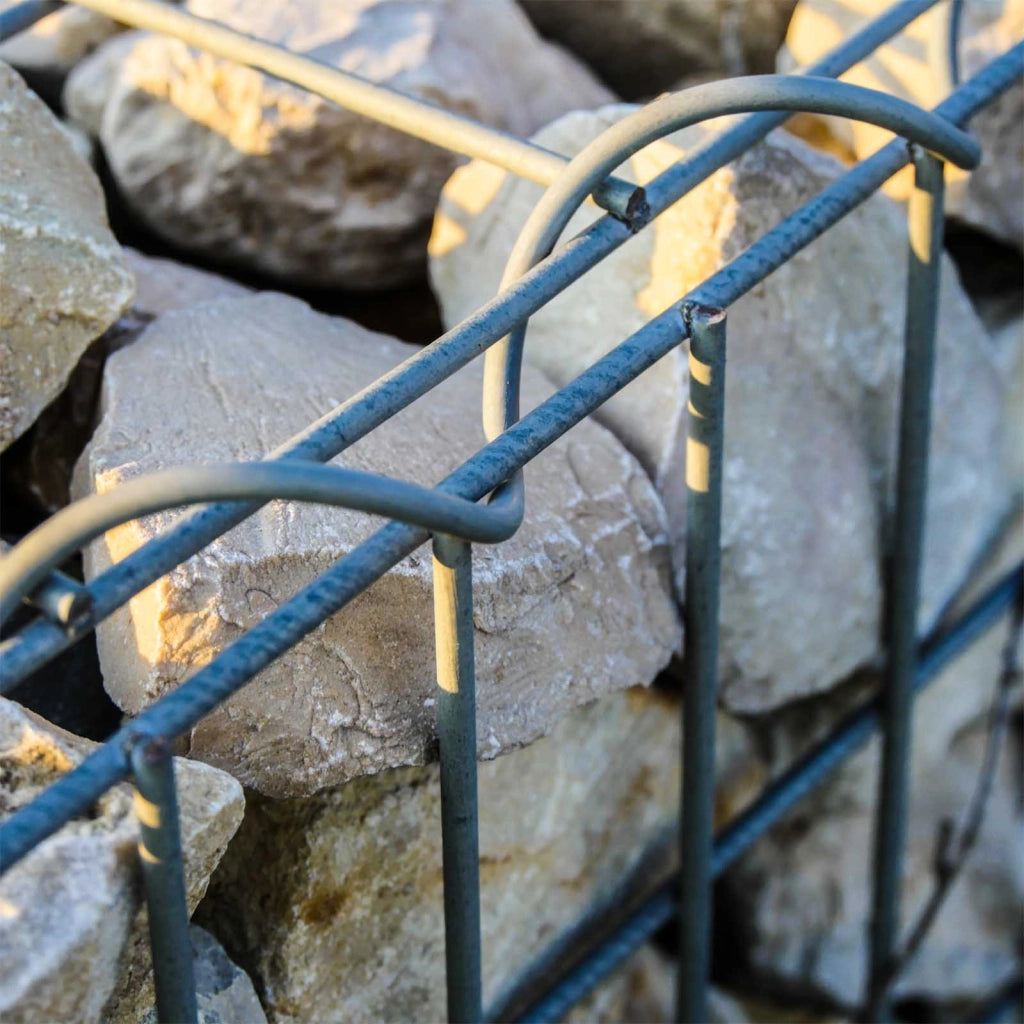 Gabbione metallico 100x100x30 cm ø 4 mm Gabbia sassi per recinzioni, muri di sostegno