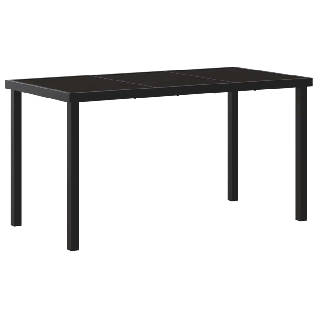 Set da pranzo per esterni 5 pz Nero e Bianco Crema polyrattan 3422432
