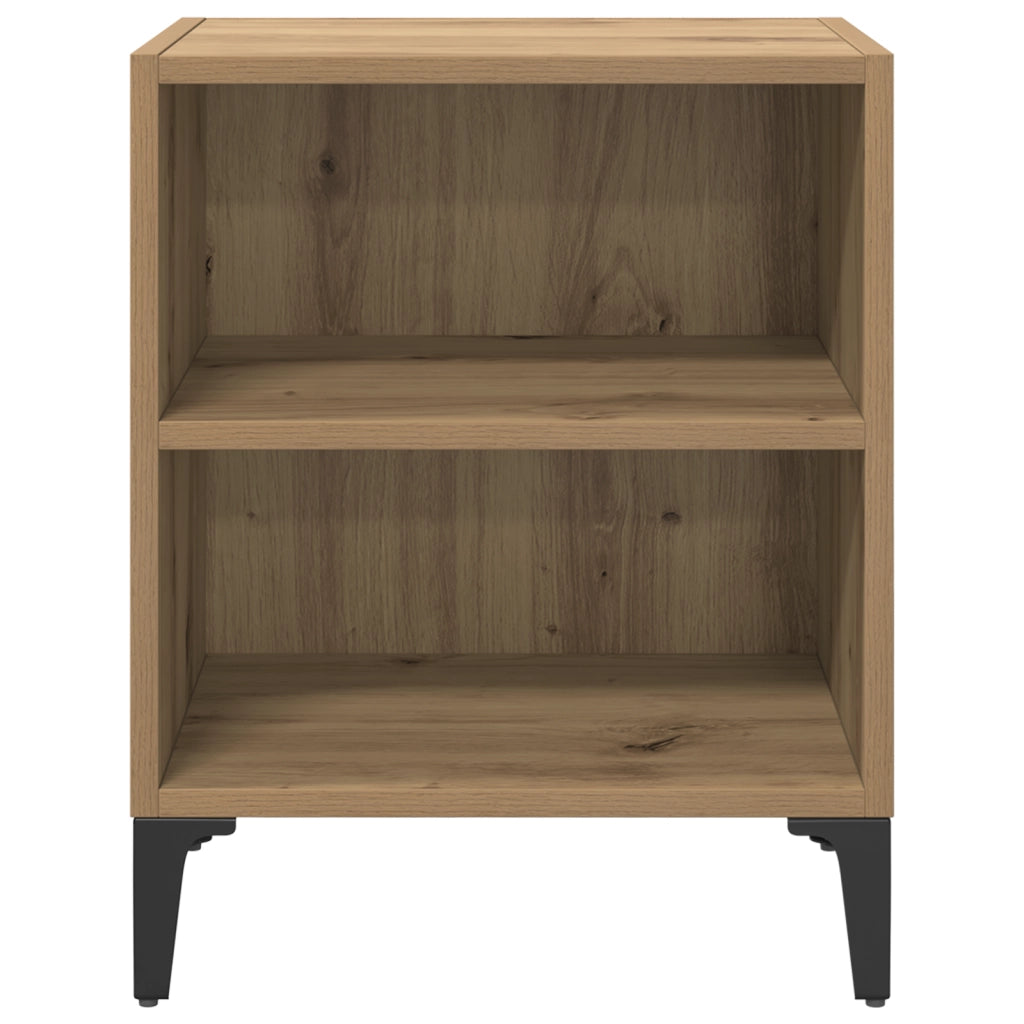 Comodini 2 pcs Rovere artigianale 40x30x50 cm Legno ingegnerizzato