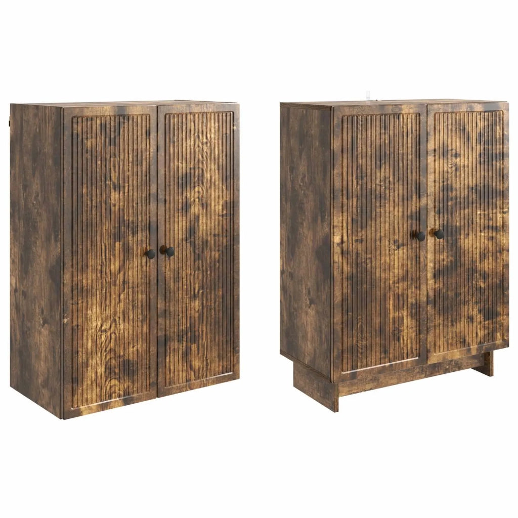 Set di armadi 2 pz Rovere Fumo Legno ingegnerizzato 3416363