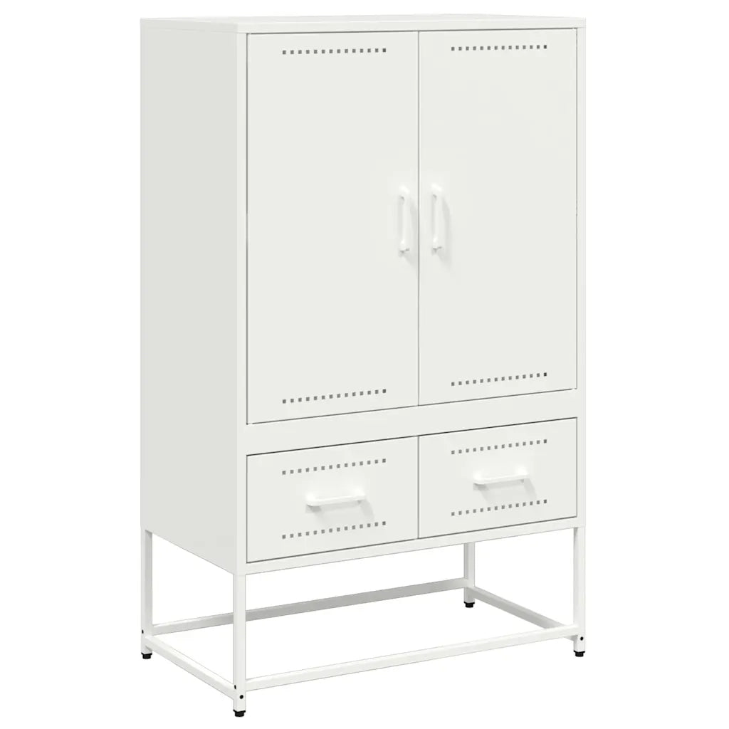 Credenza Bianca 68x39x111,5 cm Acciaio