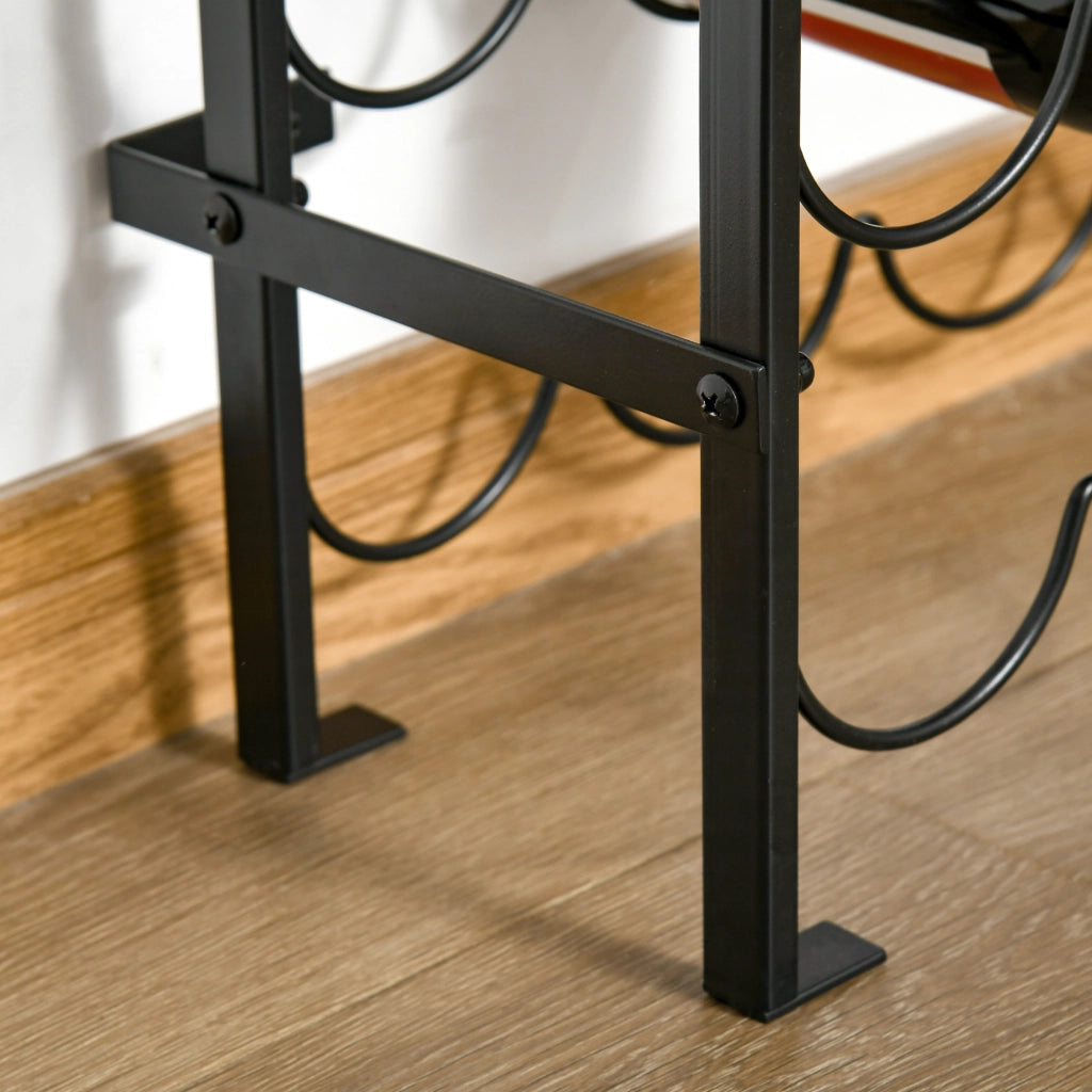 Libreria per Bottiglie 60 Flaschenregal ¨C Zephmum ¨C Nero 63x20x118 cm
