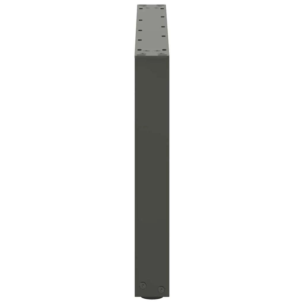 Set di 2 gambe regolabili per tavolino da caffè a forma di U 70 x 42-43 cm design moderno acciaio antracite 02_0057406