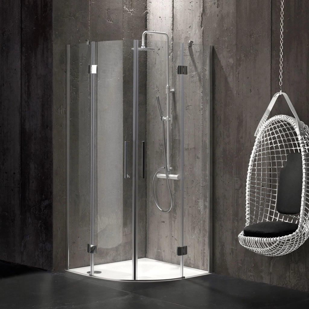Box doccia semicircolare 80x80 in cristallo