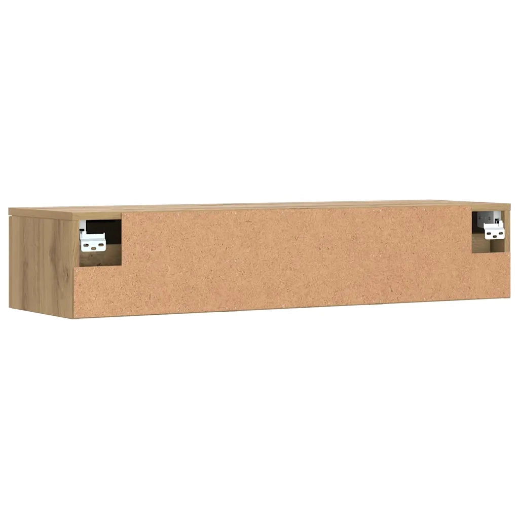 Armadietto a Muro | Mobile a Parete Rovere Artigianale 102x30x20 cm in Truciolato