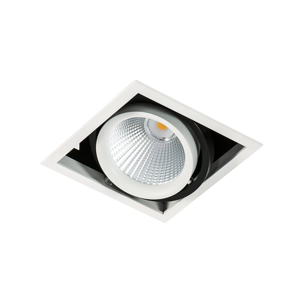 Faretto incasso Italux Vertico quadro LED 18W 4000K bianco/nero