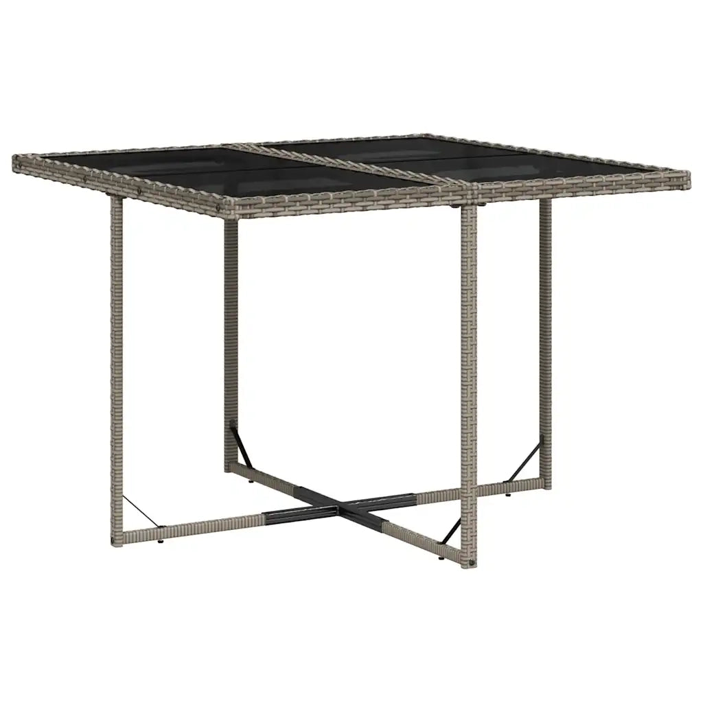 Set da Pranzo da Giardino 5 pz con Cuscini in Polyrattan Grigio 3211076