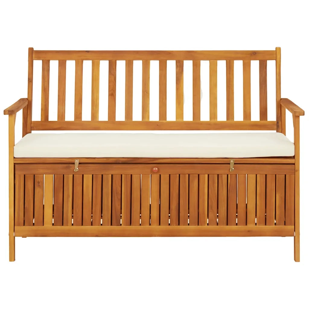 Cassapanca da Giardino in Legno Massello di Acacia 120x63x84 cm