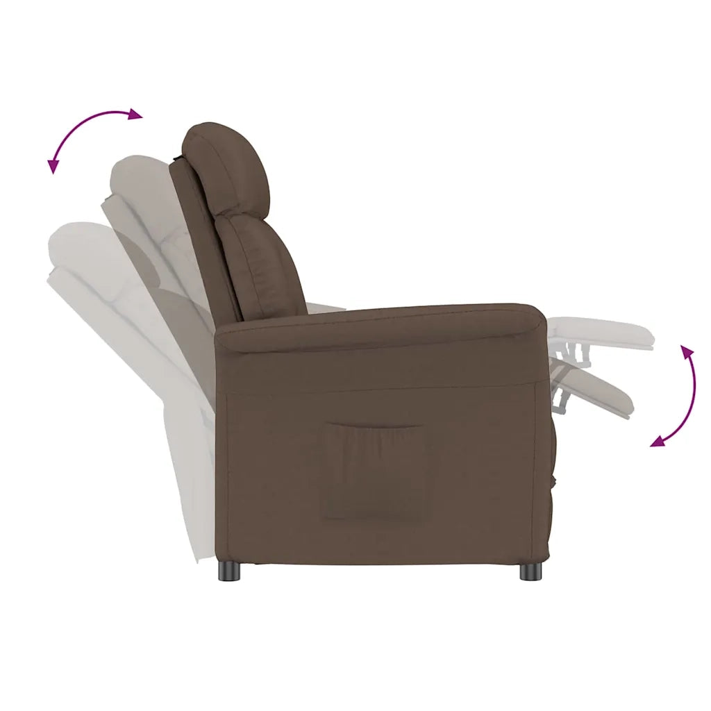 poltrona Marrone Microfibra 348399
