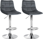 2er Set Barhocker Jerry Samt chrom