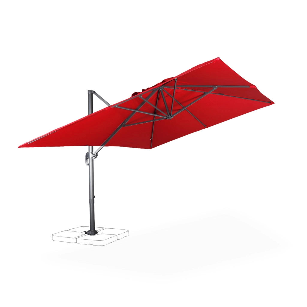 Ombrellone rettangolare, 3x4m, rosso