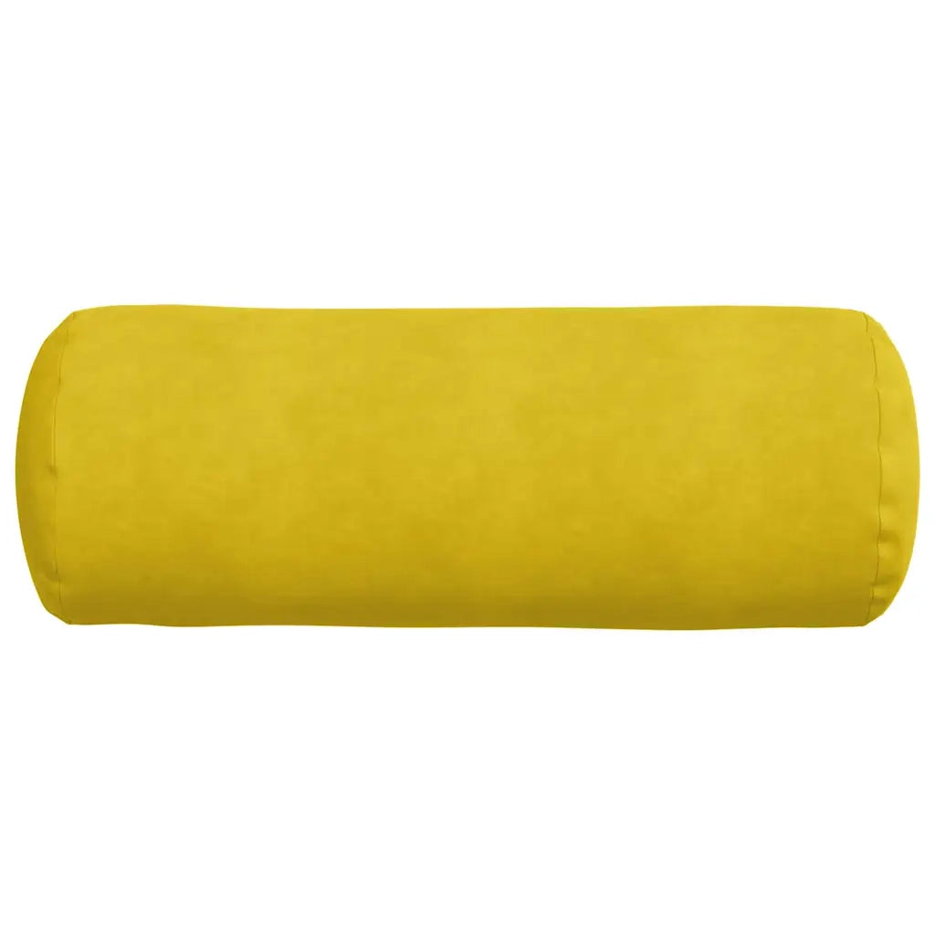 Cuscini a rullo 2 pcs Giallo Ø 25 x 70 cm Tessuto in Cords