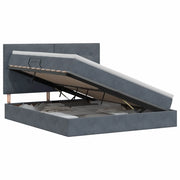 Letto con contenitore e materasso Grigio Scuro 140 x 190 cm 3459688