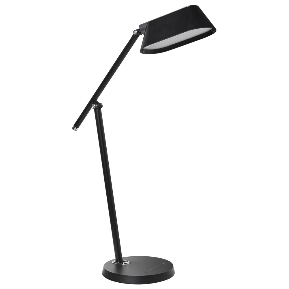 Lampada da tavolo LED per ufficio domestico con braccio regolabile e orientabile dimmer continuo e timer colore nero