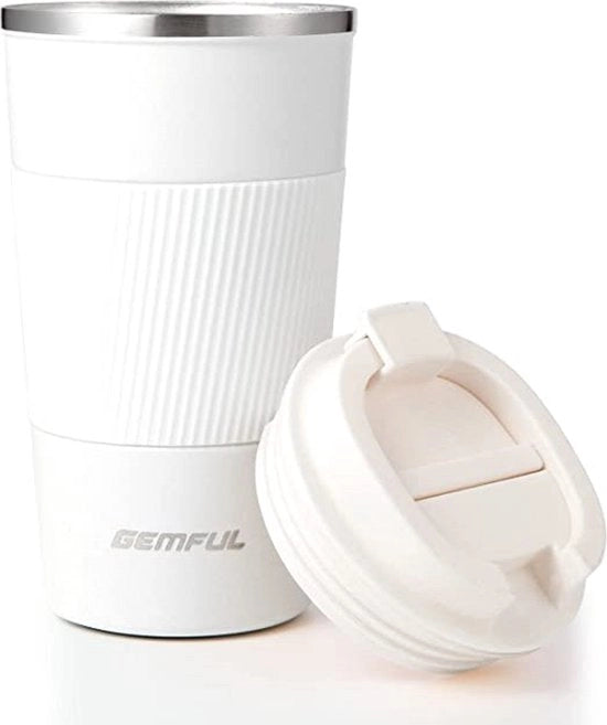 Tazza termica per caffè / tazza termica per bevande calde e fredde 510ml, in acciaio inossidabile, a doppio strato, isolata, chiusa ermeticamente, con coperchio, tazza per caffè da viaggio.