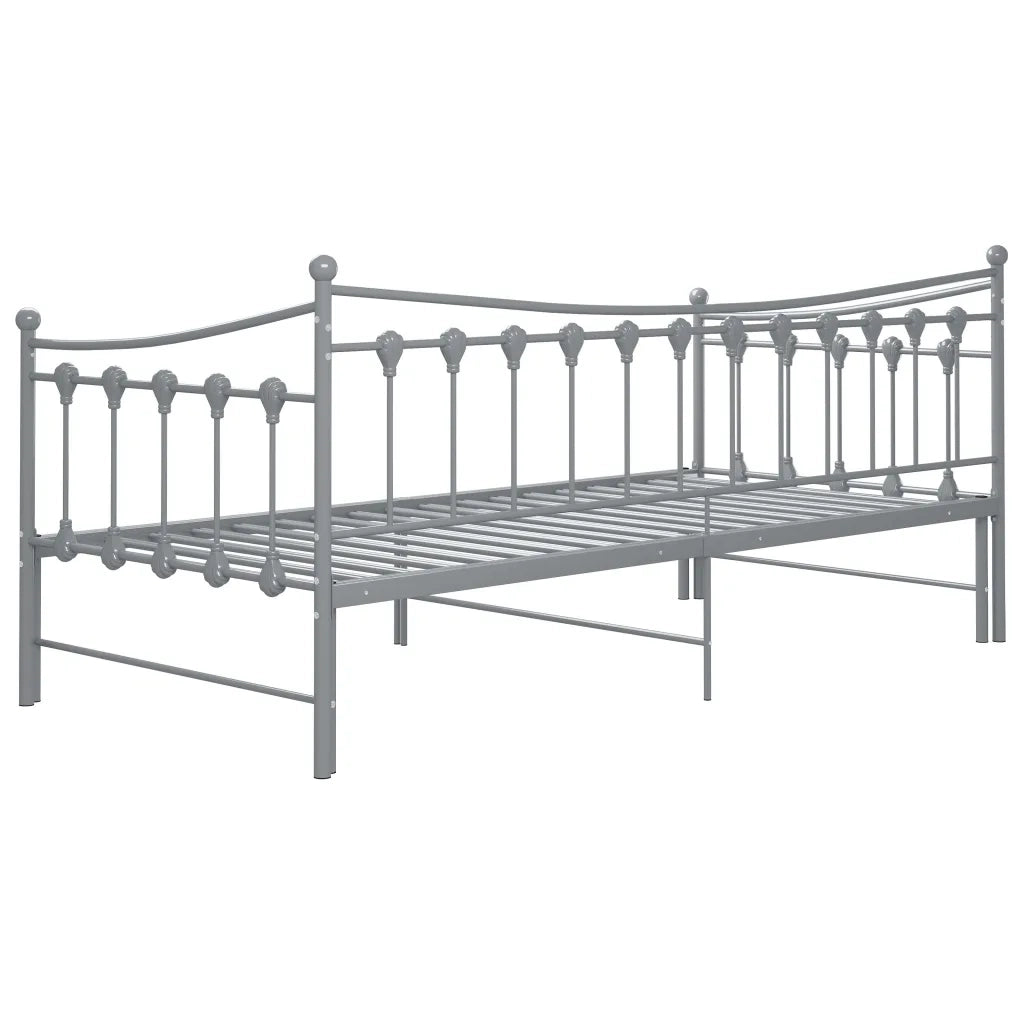 Telaio Divano Letto Estraibile Grigio in Metallo 90x200 cm 324760
