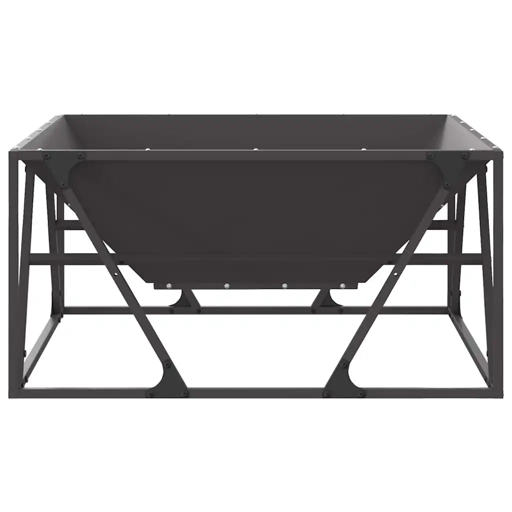 Focolare-Stufa-Camino Nero 80 x 80 x 40 cm Acciaio 776935
