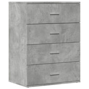 Buffet credenza cassettiera armadio mobile contenitore organizer per cucina soggiorno salotto 60 x 39 x 80 cm legno ingegnerizzato grigio 02_0031993