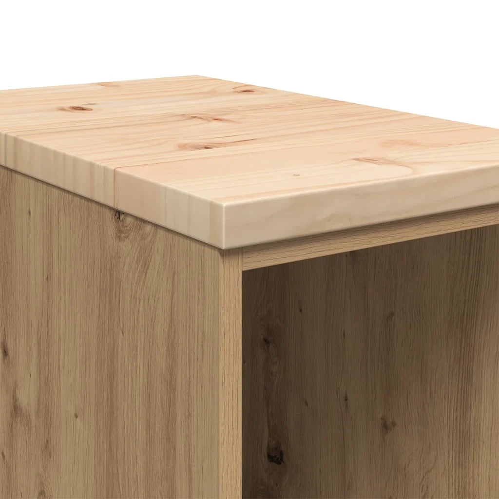 Armadietto per Garage in Rovere Artigianale 30x51x85 cm