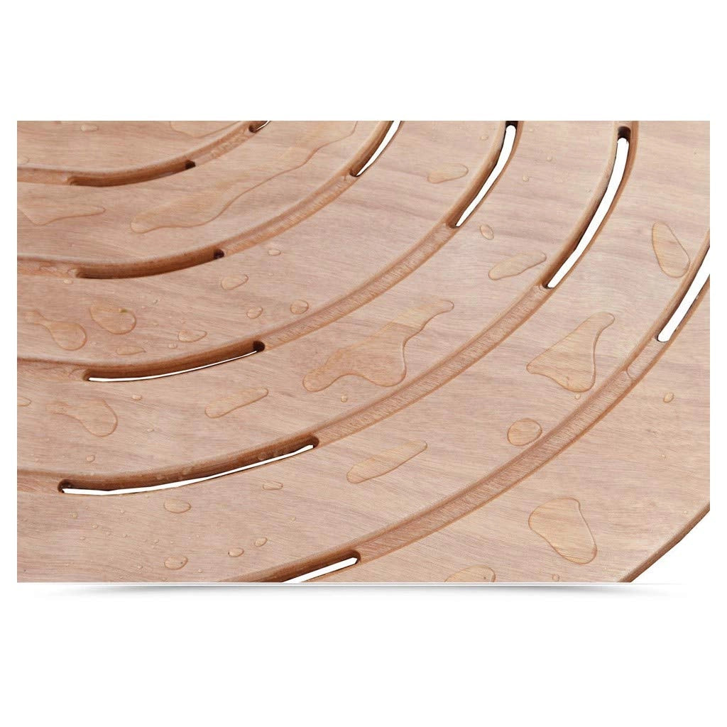 Pedana piatto doccia angolare antiscivolo 61cm legno marino okumè castel merlino