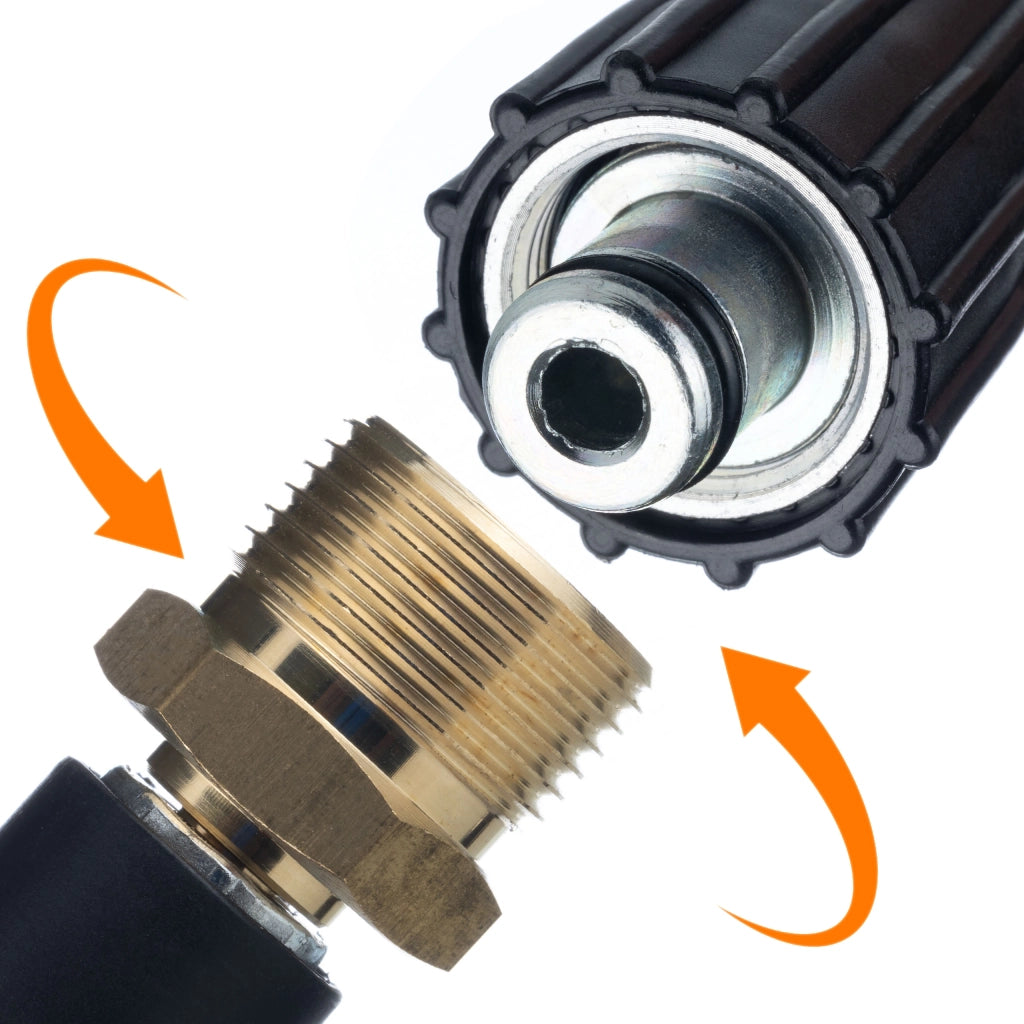 Tubo Alta Pressione 10m M22-M22 – Compatibile con Idropulitrice Kärcher/Kranzle | Nylon, PVC, 200 Bar, 60°C