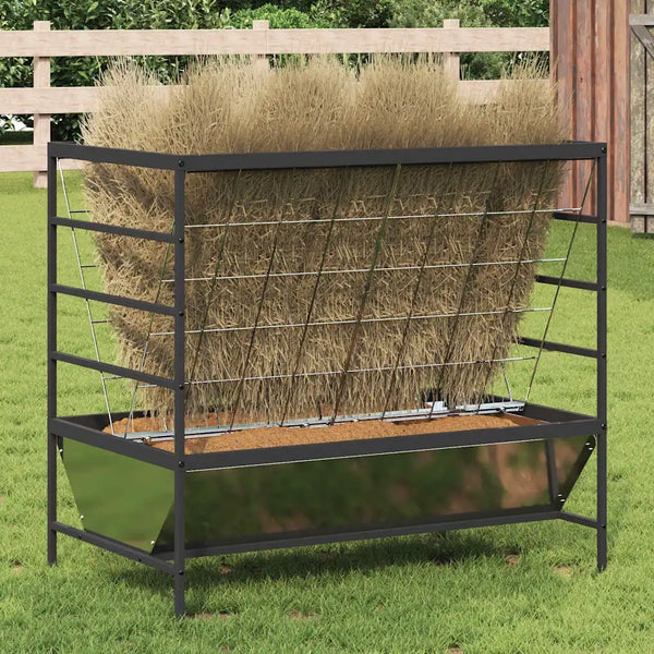 Mangiatore per Bestiame Argento 100 x 60 x 90 cm 874659