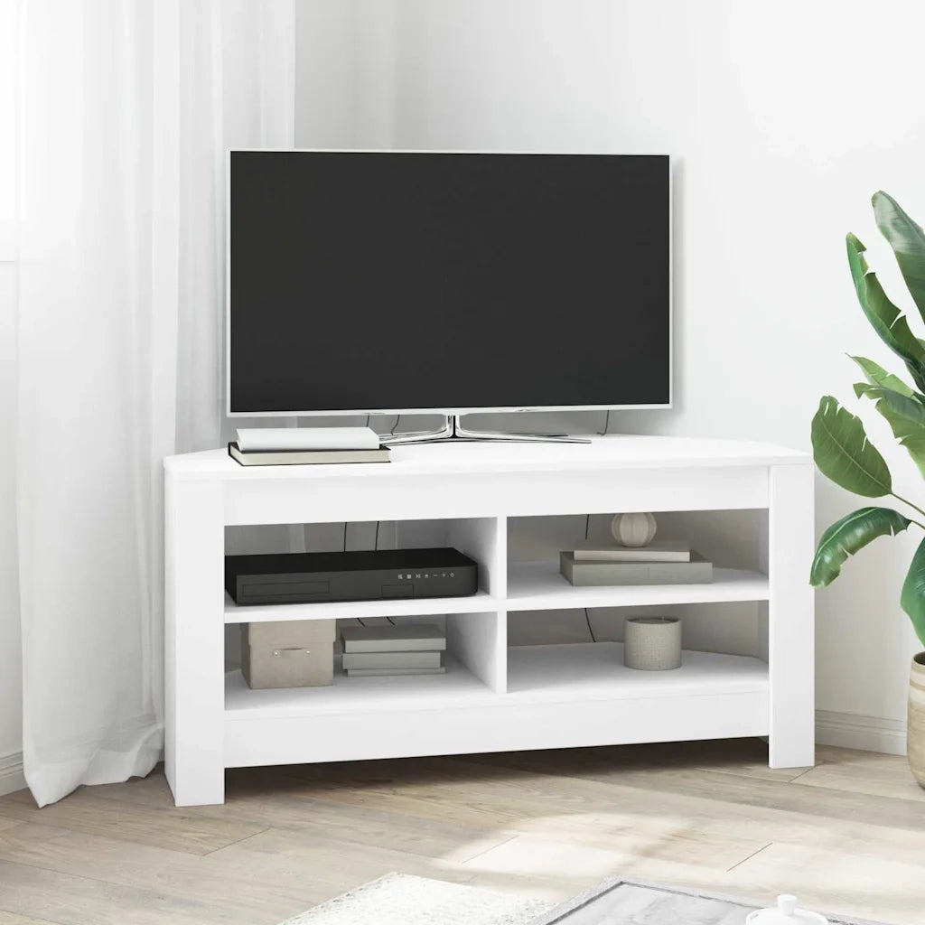 MobileTVAngolare Bianco 102 x 40,5 x 45 cm Legno multistrato 889775