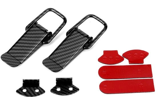 Clip di Protezione Universale per Bumper - Rilascio Rapido - Tessuto in Fibra di Carbonio - Alta Qualità - Prestazioni Stabilizzate - Clip di Sostegno