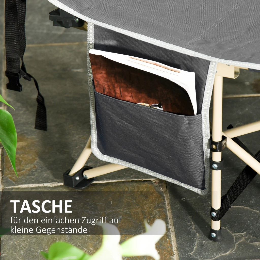 LETTO PIEGHEVOLE DA CAMPEGGIO 190x68x52 cm Grigio scuro in poliestere