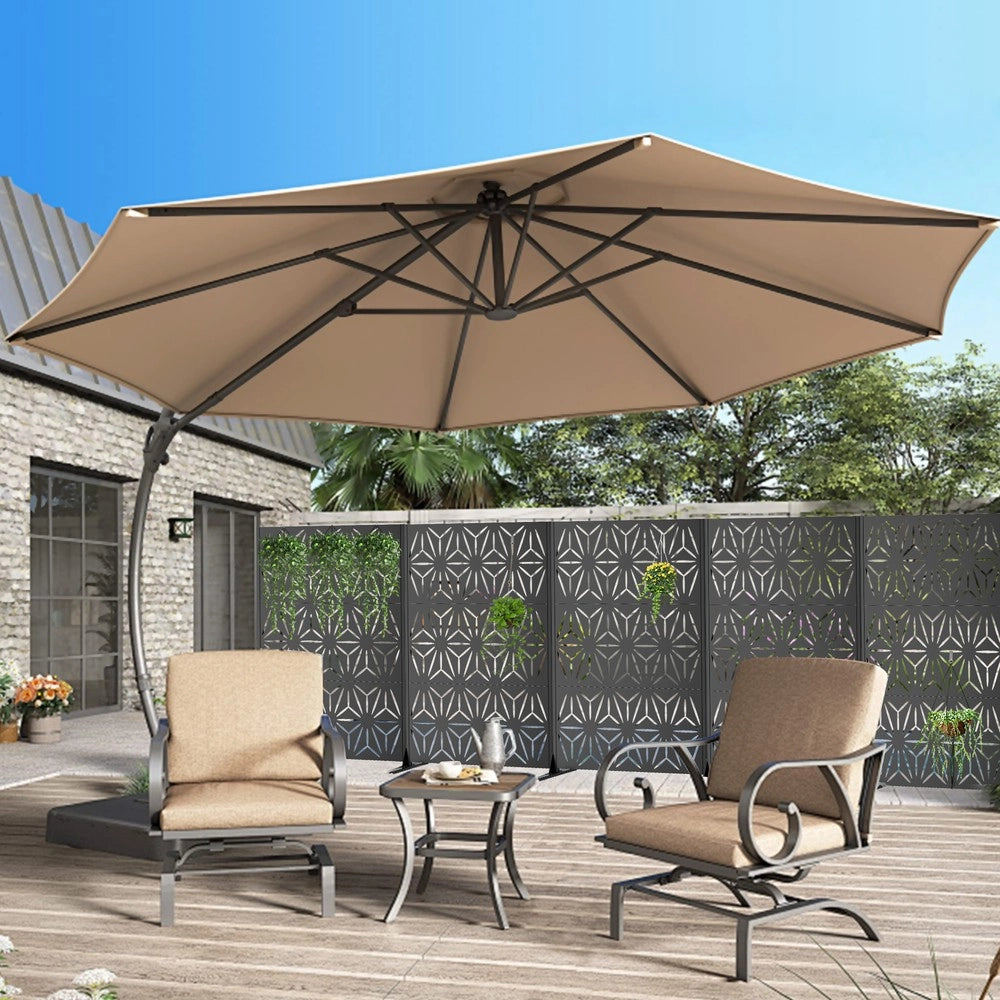Pannello Privacy da Giardino in Metallo ¨C Xylo ¨C 183x116 cm, Balcone, Terrazza
