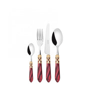 ALADDIN Ghiera Dorata, Posate Set 24 pz, Scatola Legno Wengè,