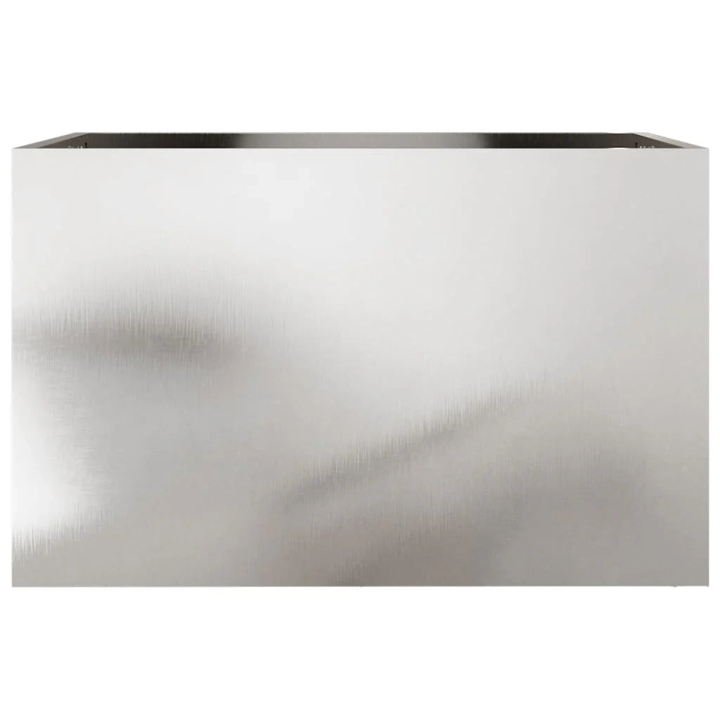 Vassoio per fioriera aiuola rialzata piante fiori terrazza giardino argento 62 x 40 x 39 cm acciaio inossidabile argento 02_0038077