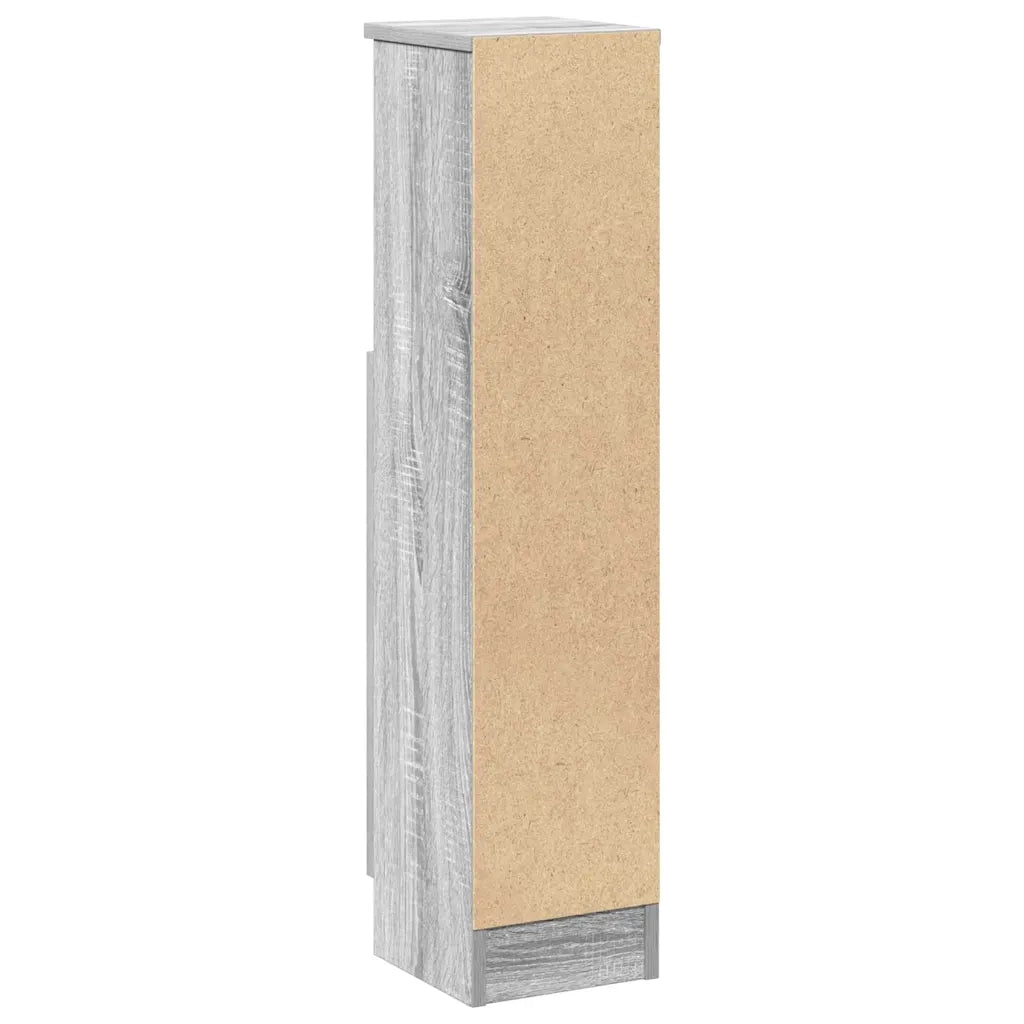 vidaXL Mobile da Bagno con Portarotolo Grigio Sonoma 20,5x22x90 cm