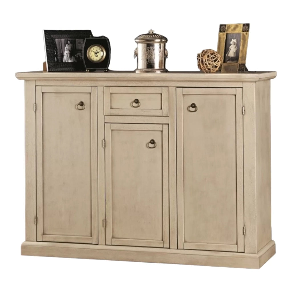 Madia credenza in legno avorio patinato l.120 p.39 h.85 - Mobili 2G