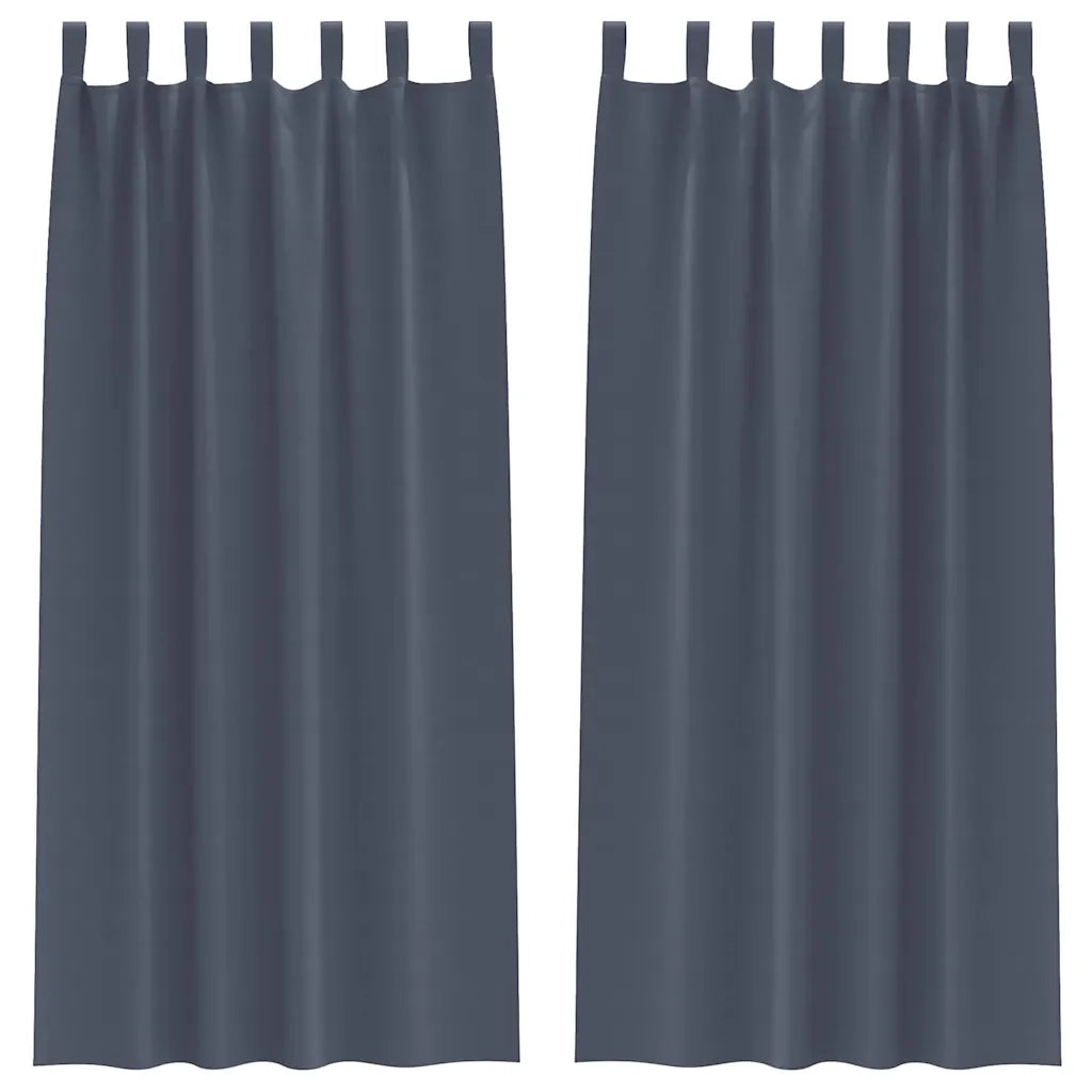 vidaXL Tende con tende 2 pcs Antracite Poliestere