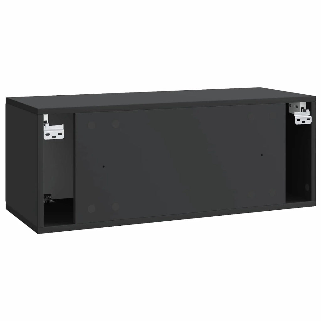 Mobile Porta TV da Muro Nero 78,5 x 31 x 30 cm 898376