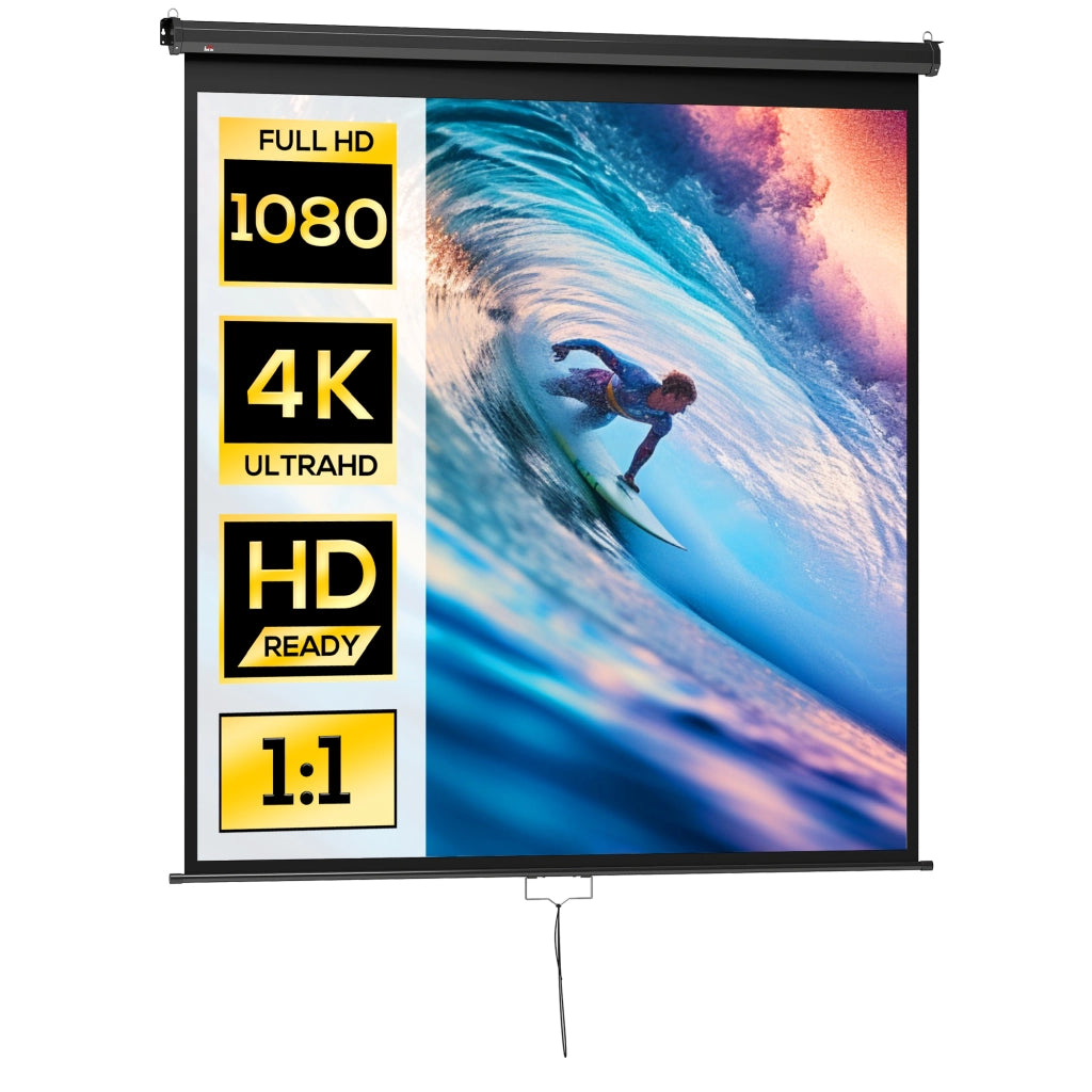 Schermo proiezione 99 pollici ¨C Xylo ¨C 178x178 cm formato 1:1 4K HD home cinema