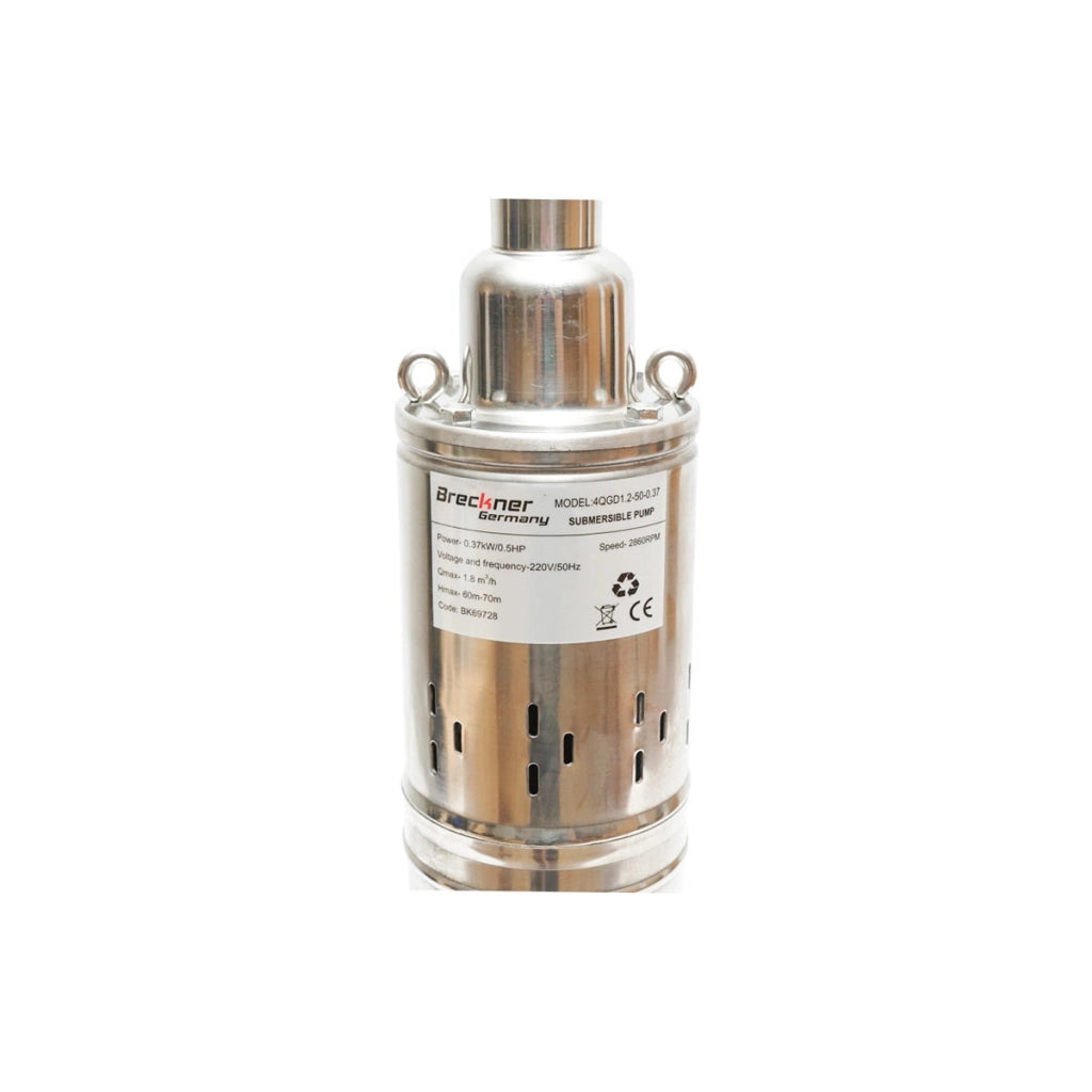 Pompa sommersa D100mm, 30L/min profondità 50m, 220V, 370W 4QGD1.2-50-0.37 Breckner Germany