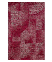 Tappeto Arredo GRAFFIO ROSSO MAGENTA salotto soggiorno camera, disegno geometrico con linee stile astratto, multiuso lavabile antiscivolo cm.115x175