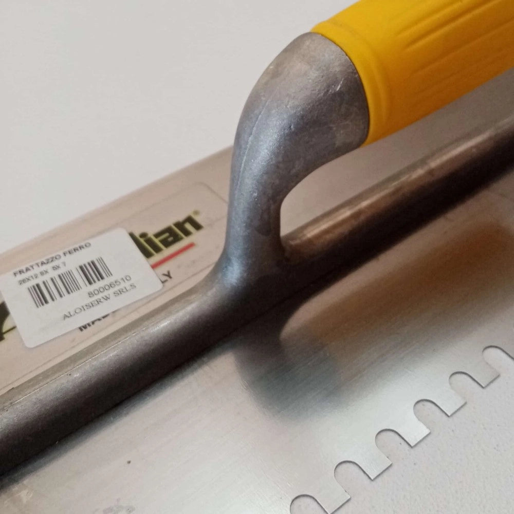 Australian 28x12cm dente 5x7mm sinistro frattone frattazzo dentato in ferro per colla