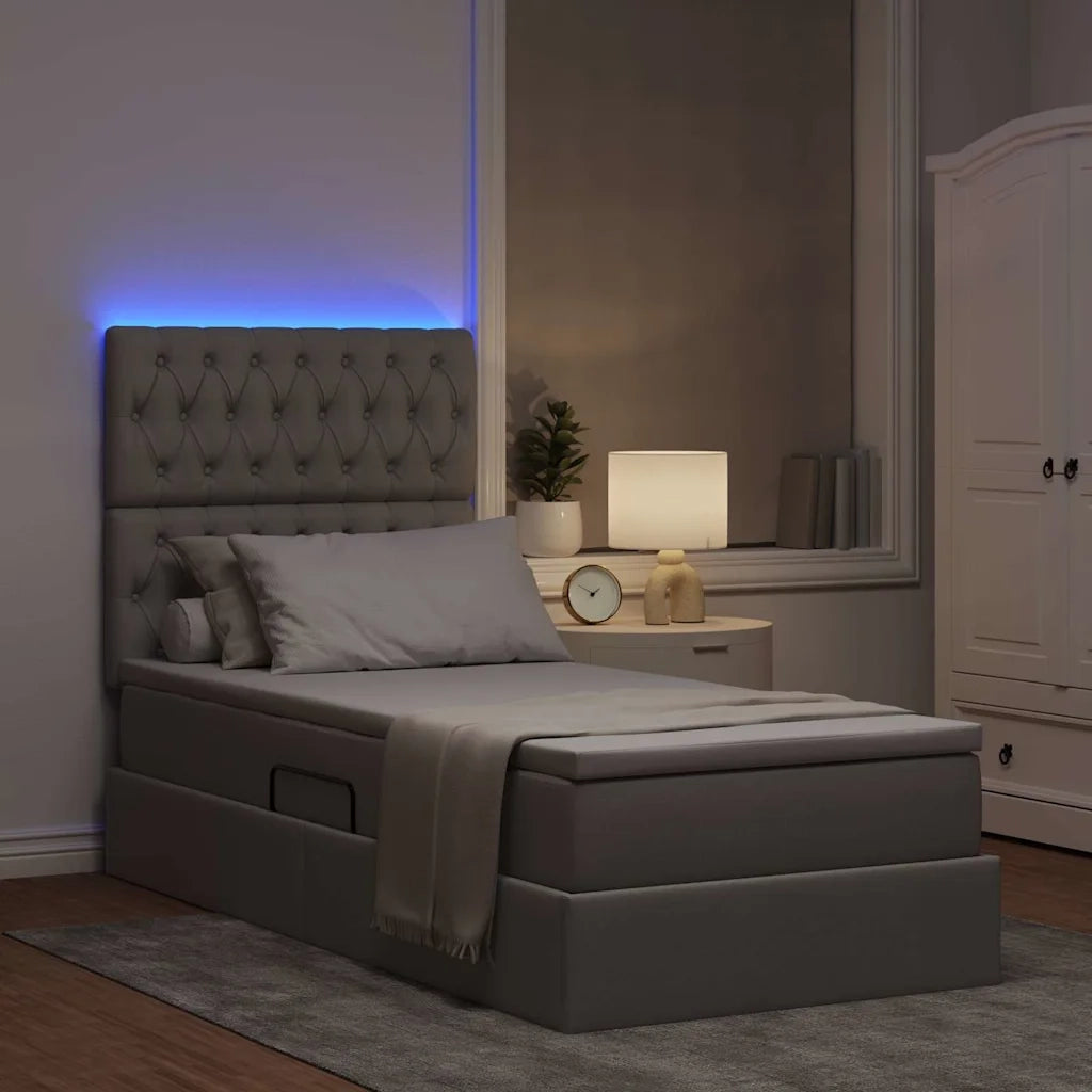 Letto con contenitore e LED Talpa 90 x 200 cm Poliestere