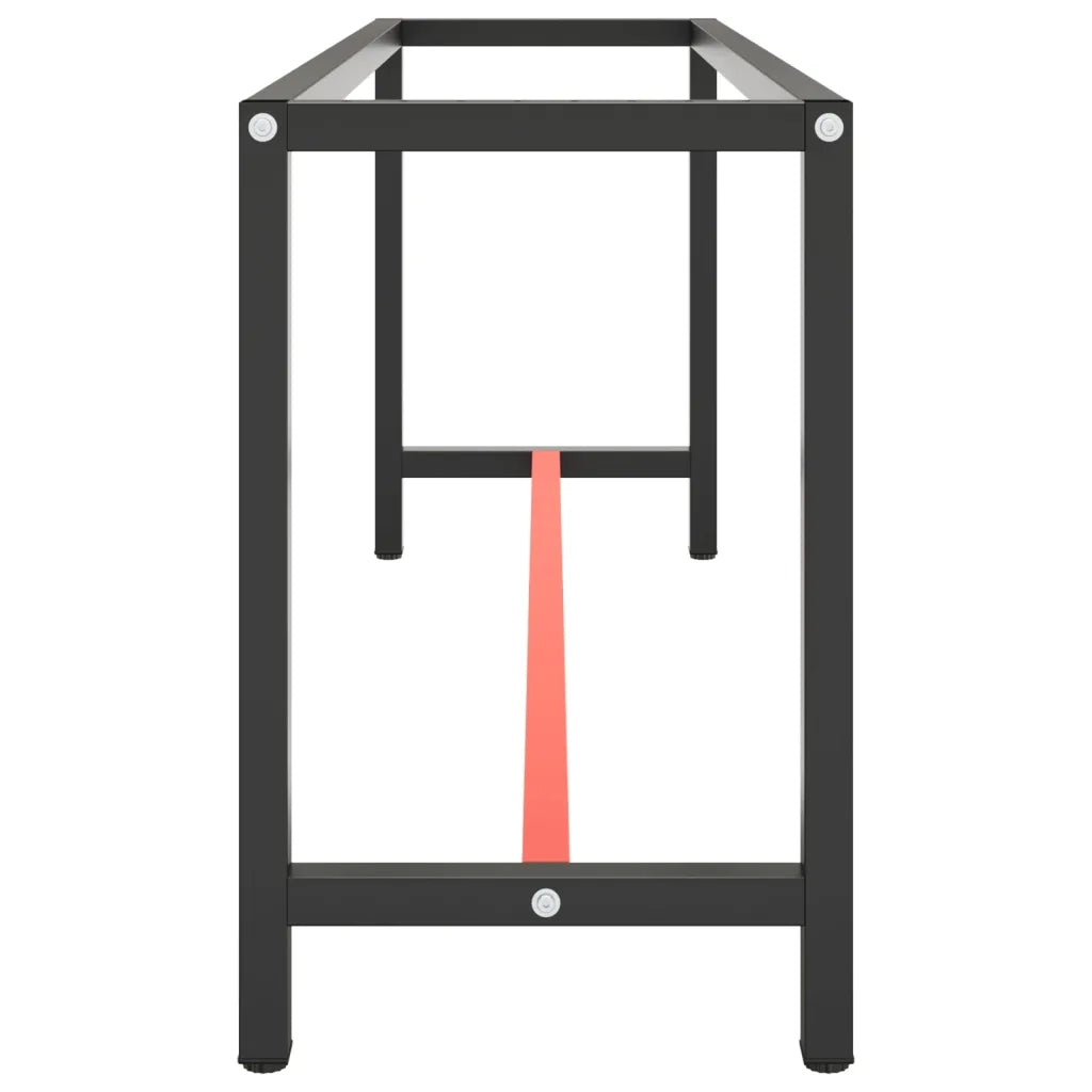 Telaio Banco da Lavoro Nero e Rosso Opaco 190x50x79 cm Metallo 151453