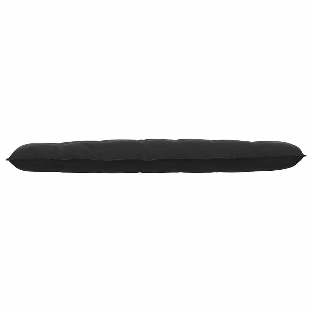 Cuscino per Schiena Nero 180 x 50 cm Tessuto in Cords