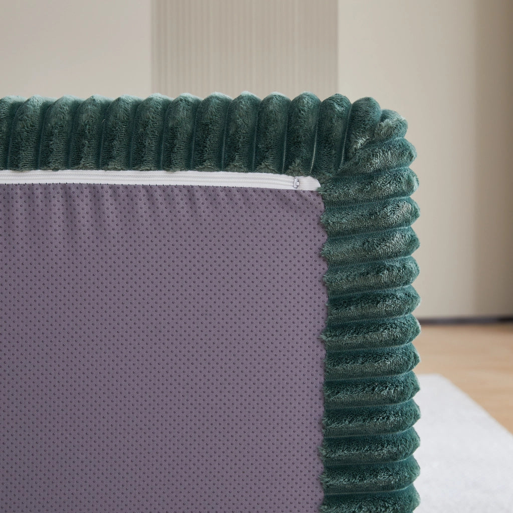 Poltrona Sofa con Poggiapiedi in Tessuto Velluto a Coste ¨C Xylo ¨C Grigio