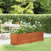 Letto Rialzato da Giardino Ruggine 160x40x45 cm Acciaio Corten 151952