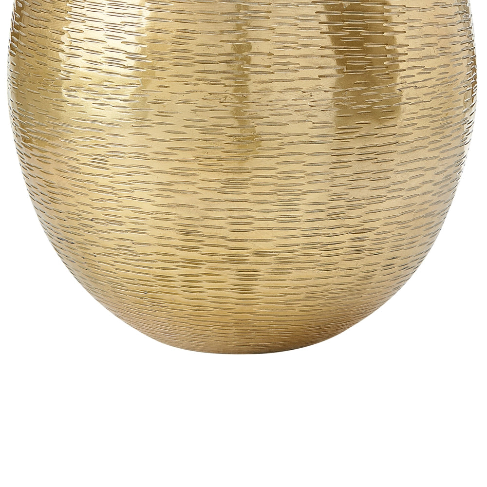 Set di 2 vasi da fiori in alluminio dorato decorativo fatto a mano vaso moderno per interni